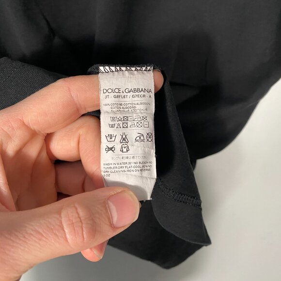 Dolce & Gabbana Saint Mary Elegant Baroque Tee Black mens size 46 / Small - Picture 6 of 7